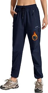 MOCOLY Damen Trekkinghose Thermo Skihose Winter Fleece Gefütterte Softshell Wanderhose Wasserdicht Warm Outdoor Hose Schneehose Langlaufhose Jagdhose Funktionshose Arbeitshose