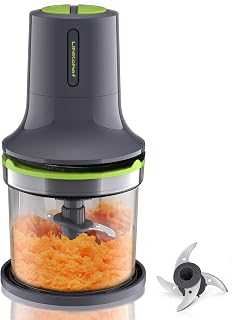 LINKChef Food Processor, Mini Chopper Food Processor Electric, 500ml Capacity Bowl, 2 Speed, 4 Bi-Level Blades, Power Cord Storage, Mini Food Processors for Meat, Vegetables,Onion and Baby Food, 260W