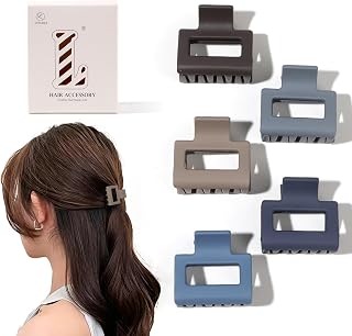 Small Hair Clips for Women - Non-slip matte jaw clips for thick and thin medium fine hair, cute and colorful clamp hair accessories for strong hold