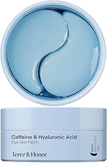 TEREZ &amp; HONOR Caffeine Under Eye Patches - 60 Korean Hydrogel Eye Masks for Puffy Eyes &amp; Dark Circles with Hyaluronic Acid &amp; Niacinamide - Undereye Hydrating &amp; Cooling, Vegan, Fragrance-Free