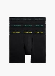 Calvin Klein Men's Boxer Shorts Briefs with Logo Waistband, Pack of 3