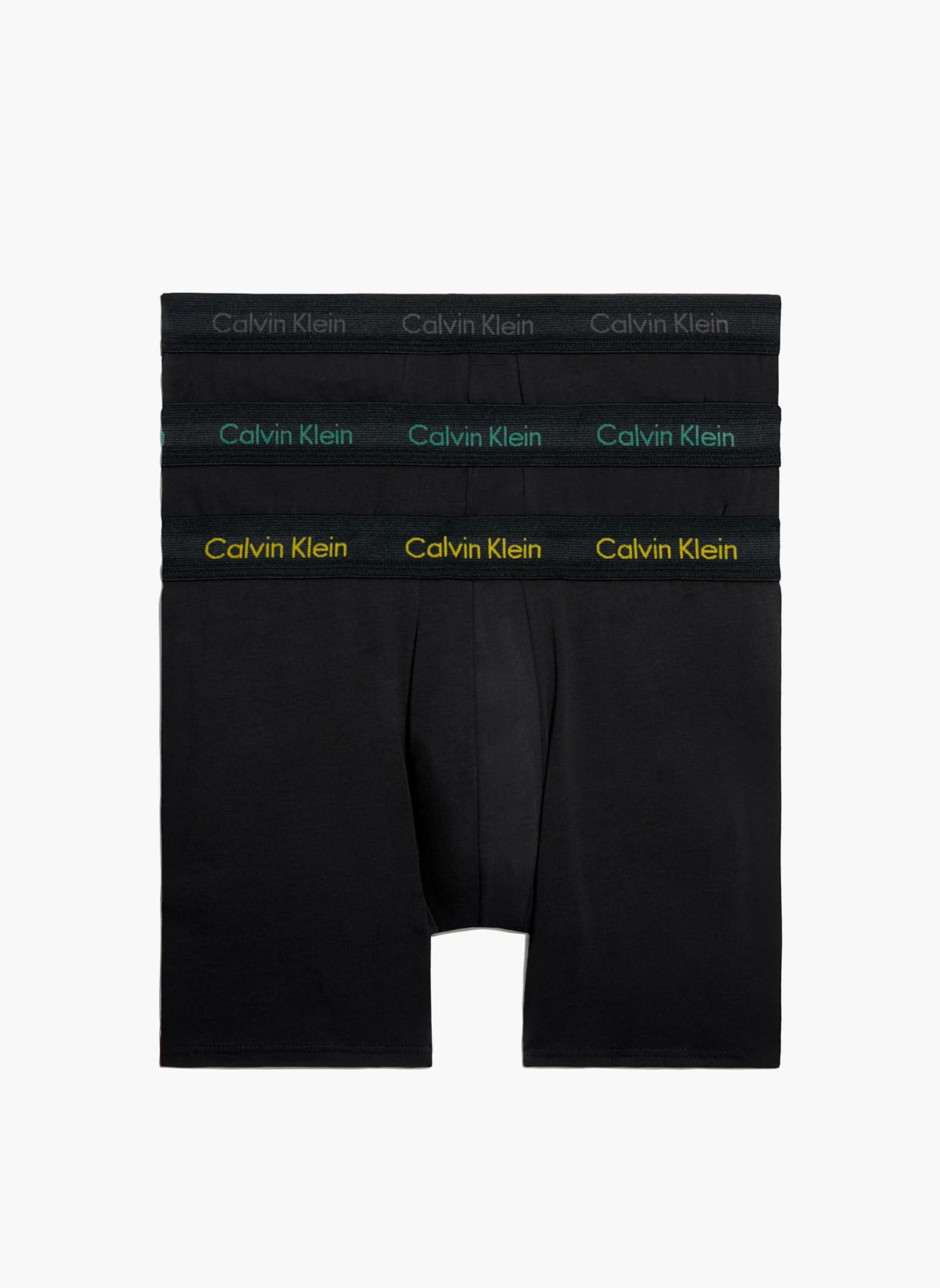 Calvin Klein Men's Boxer Shorts Briefs with Logo Waistband, Pack of 3