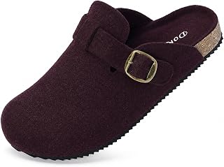 Dokela Women's Men's Winter Felt Slippers Clogs and Mules