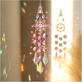 Crystal Suncatchers Star Prism Rhinestone Ornament Colorful Diamond Decoration Prisms for Windows Wall Home Wedding Hanging