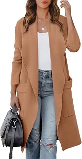 ANRABESS Women's Long Cardigan Sweater 2025 Fall Fashion Casual Oversized Knit Open Front Coatigan Jacket Coat Outfits