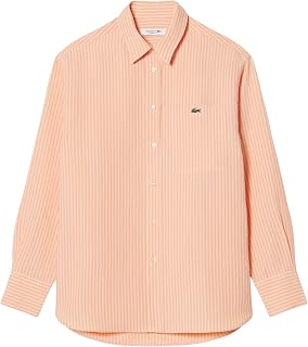 Lacoste Womens Oversized Linen Blend Shirt