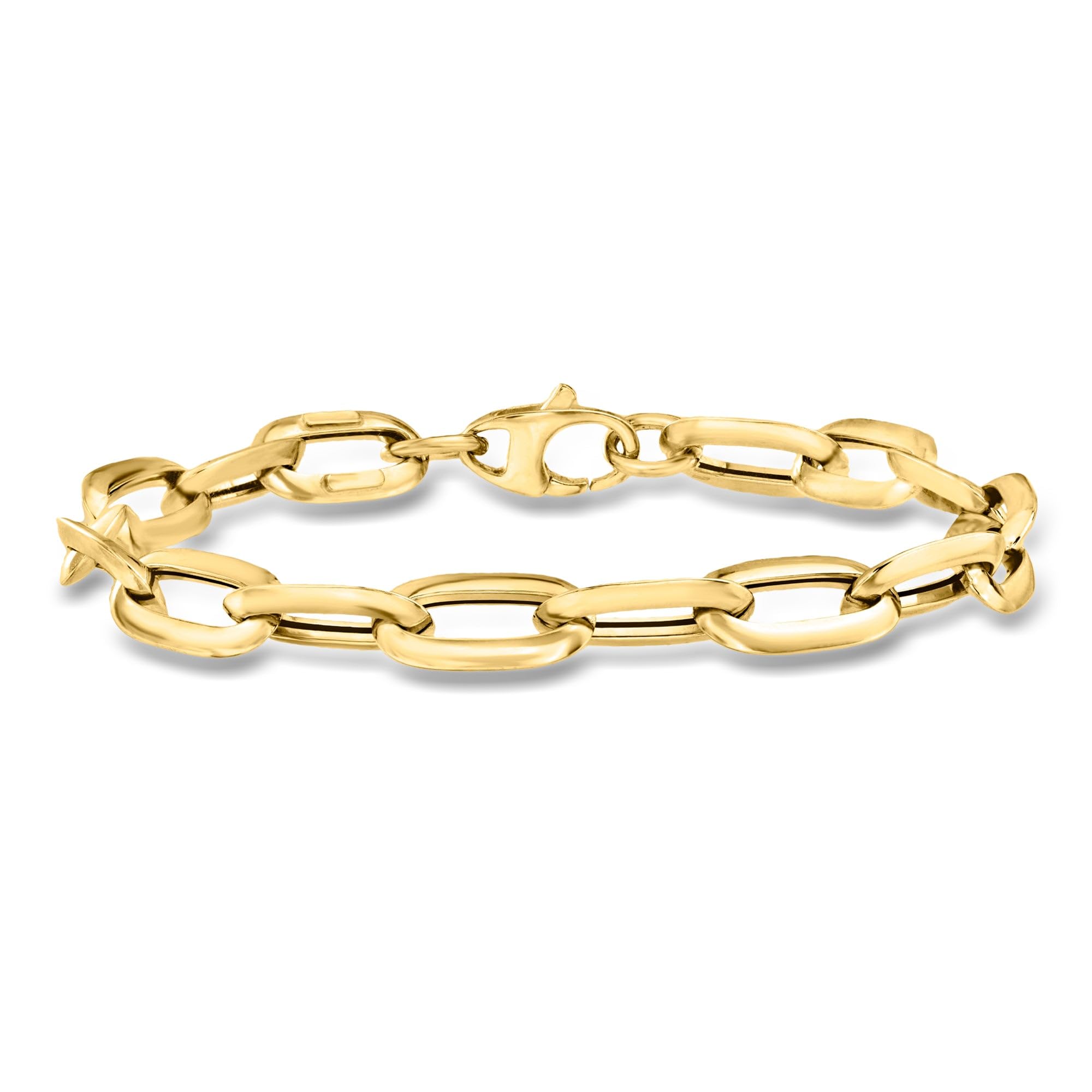 Ross-Simons Italian 14kt Yellow Gold Paper Clip Link Bracelet