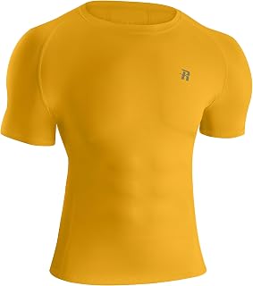 Runhit Men's Compression Short Sleeve T-Shirt Quick Dry Compression Shirt for Men Athletic Training Base Layer