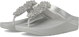 FitFlop Fino Sandali con perline a sfera, Argento, 8