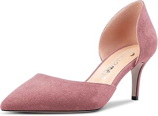 Castamere Women's Needle Medium Pointed Toe Pumps Two-Piece Slip-on Office Classic 6 CM Heels