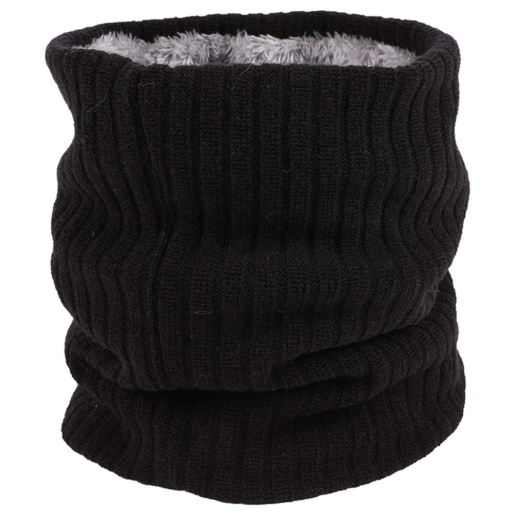 ehsbuy Fleece Neck Warmer Thermal Snoods Unisex Thick Winter Cold Weather Knitte