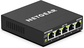 NETGEAR 5-Port Gigabit Ethernet Easy Smart Managed Network Switch (GS305E) | Desktop or Wall Mount, Home Network Hub, Office Ethernet Splitter, Silent Operation, Essentials Model