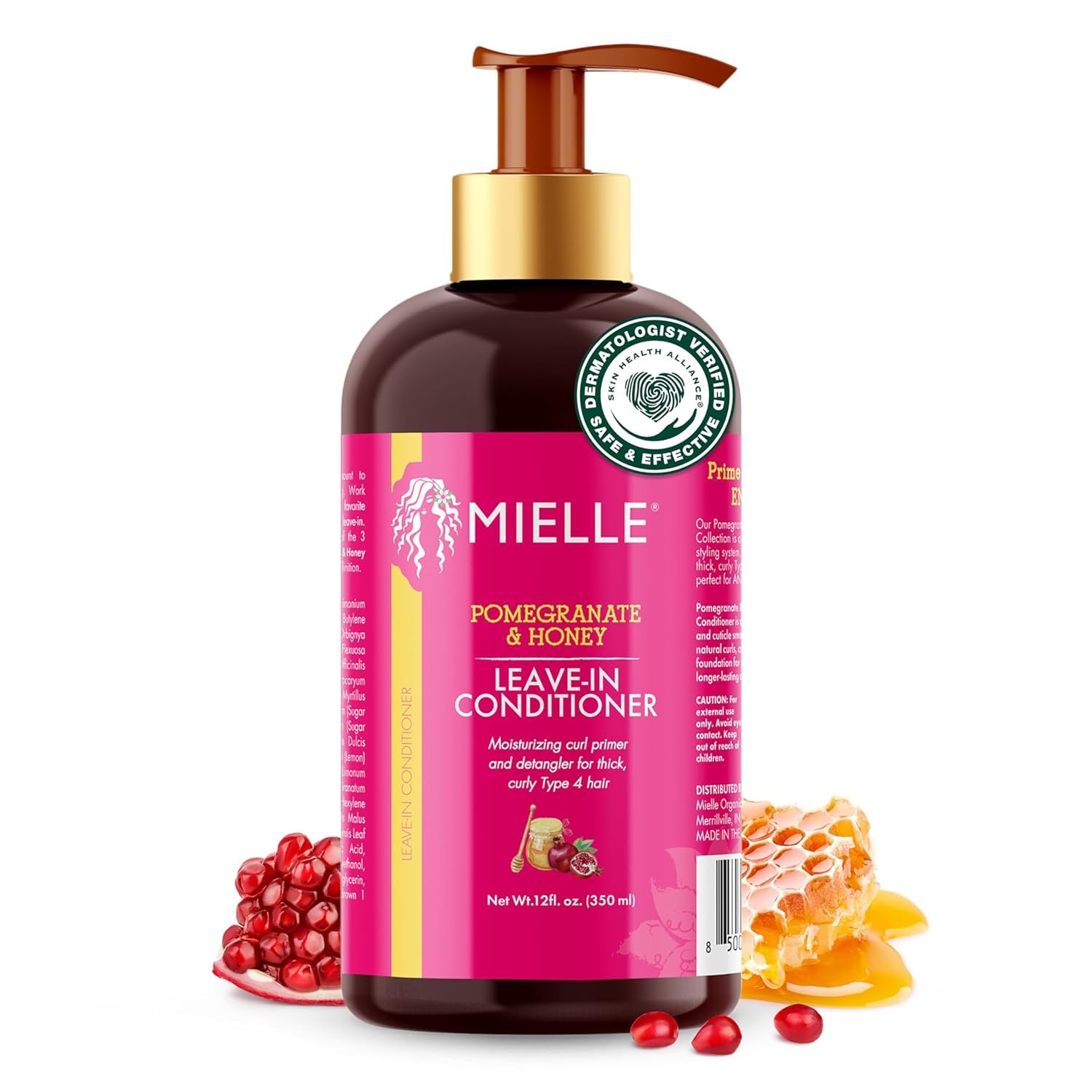 Mielle Organics Pomegranate & Honey Leave-In Conditioner, 12 Fl Oz | Moisturizin