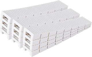ZZJMCH 12 Pack White Multi Purpose Furniture Plastic Shims for Leveling Extreme Weight Capacity Wedges Easy to Snap Cut-to-fit Size Leveler for Toilet Shims, Doors, Windows, Sheds, Table