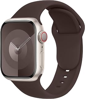 C1 for Apple Watch Strap Ultra 2 Se 10 40mm 44mm 46mm 42mm 45mm 41mm 38mm 49mm Series 10 9 8 7 6 5 4 3 Band Women Men Sport Silicone Coffee