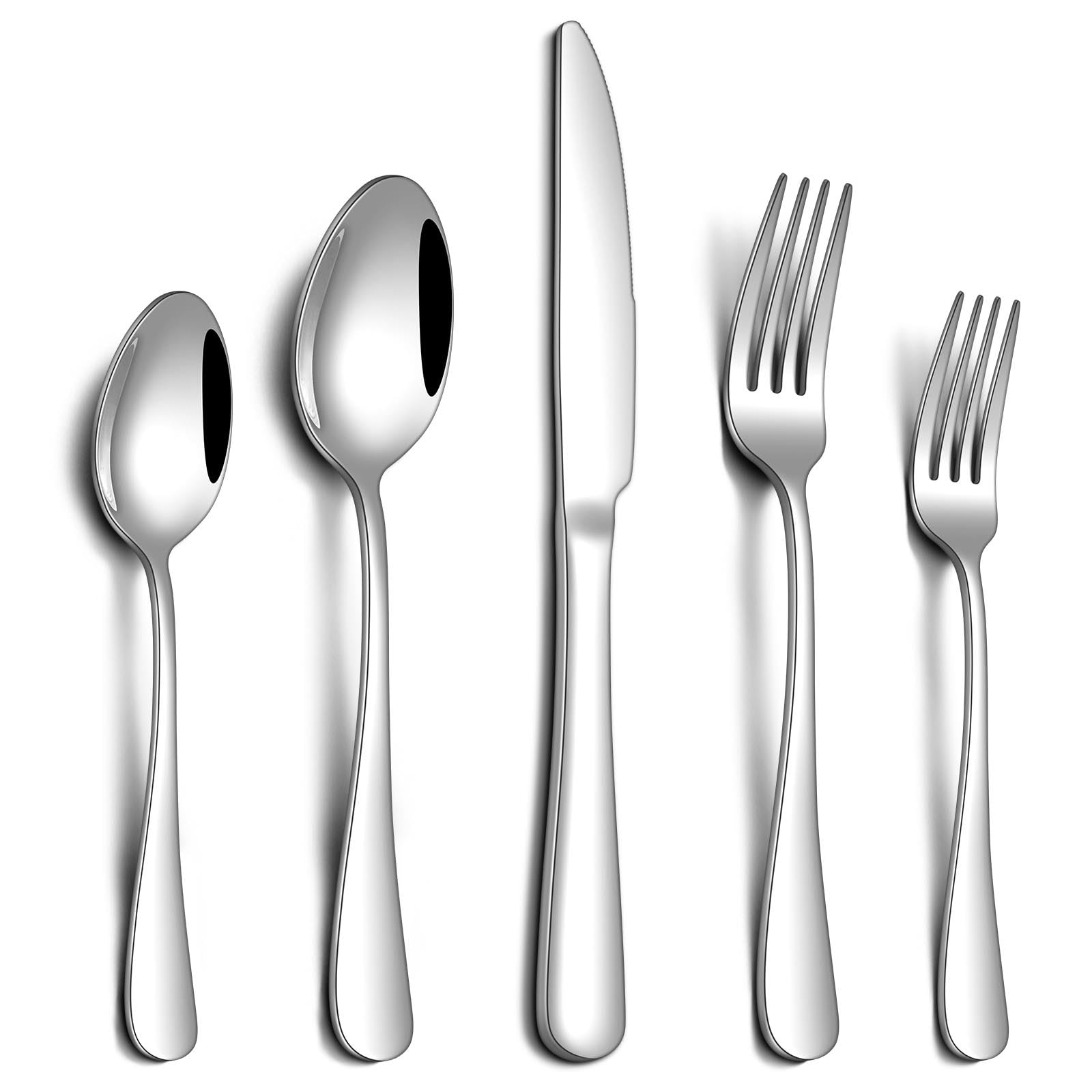 PHILIPALA 20 Piece Silverware Set, Stainless Steel Flatware Set for 4 Food Grade