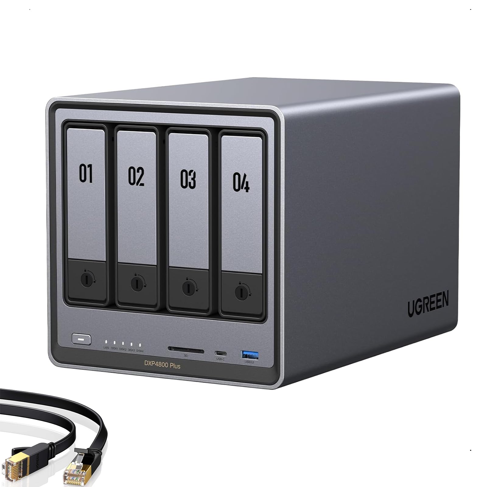 UGREEN DXP4800 Plus 4-Bay NAS for Families, Creators & Small Teams | 4K Home Med