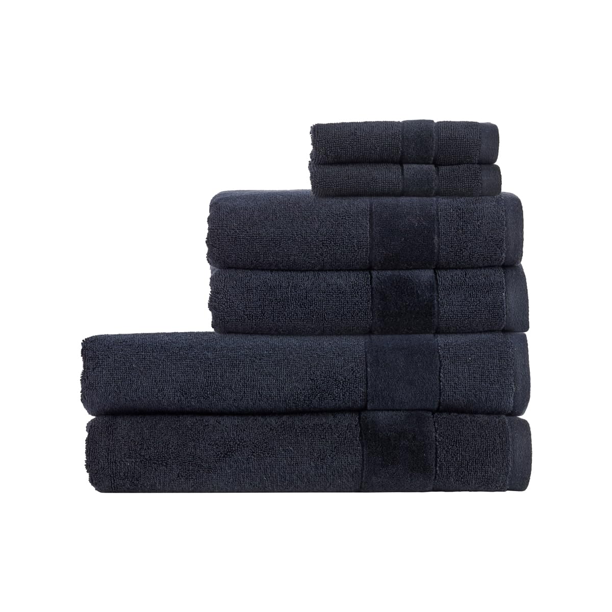 Christy Prism 100% Turkish Cotton Blackout Towel Set of 6 - Super Soft & Quick D