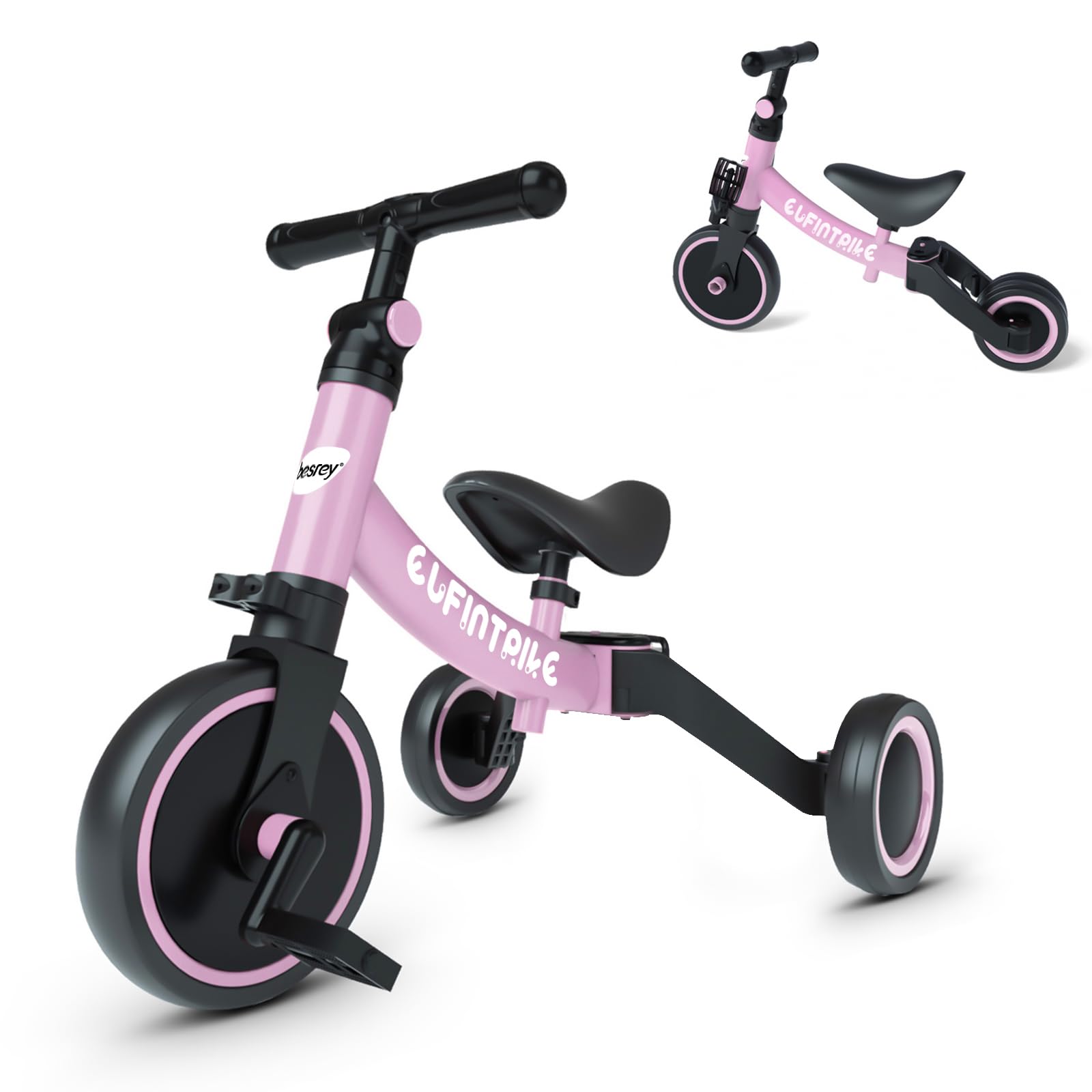 besrey 5 in 1 Toddler Bike for 1-4 Years Old Kids