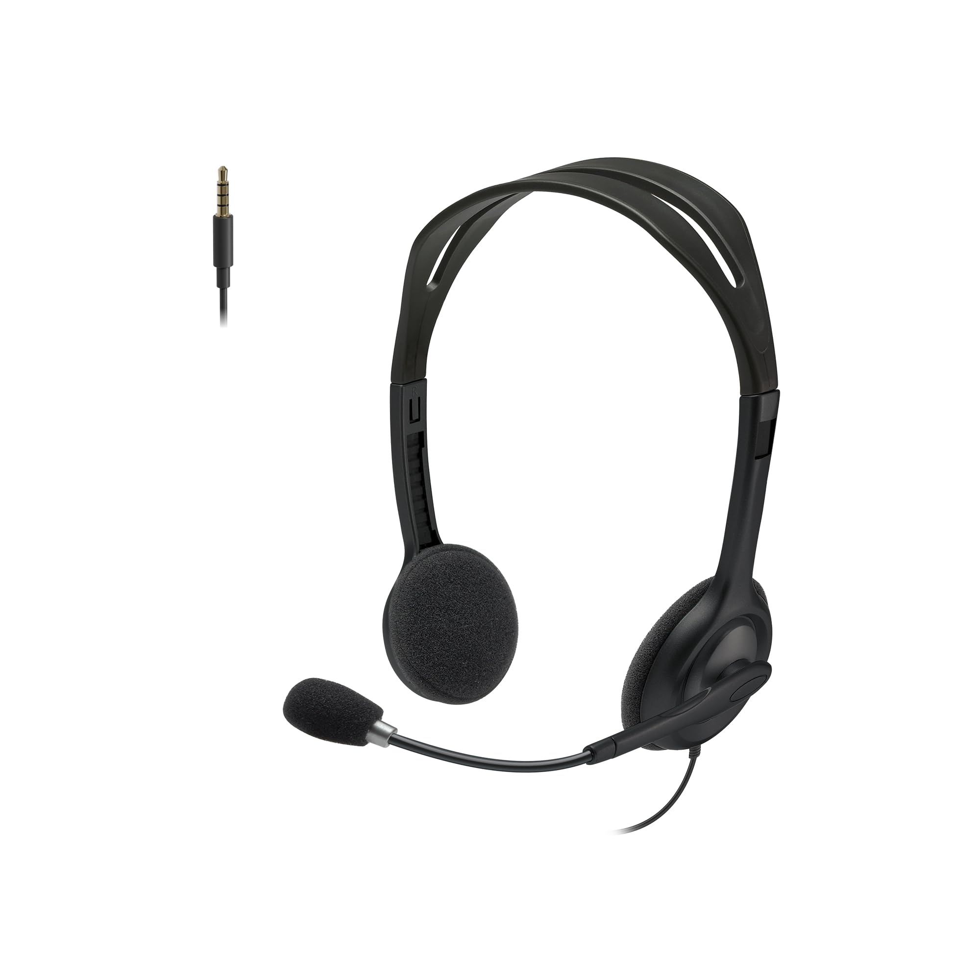 Logitech H111 Stereo Headset with 3.5 mm Audio Jack - Black | 3.5 mm Audio Jack,