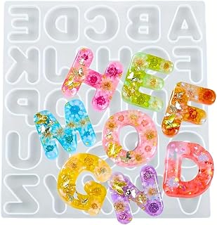 Mini Alphabet Silicone Molds, Epoxy Resin Casting Molds for DIY Keychains Pendants Earrings Jewelry & Home Decor