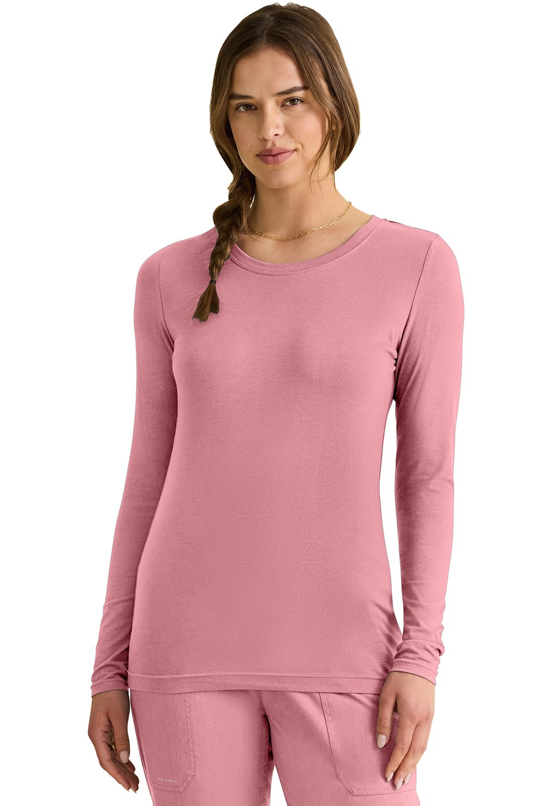 Healing Hands Women's Underscrub Soft Knit Melissa Longsleeve Scrub Tee with Bre