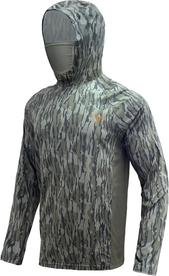 Palmyth Hunting Hoodie with Mask for Men Long Sleeve UV Sun Protection UPF 50+ C