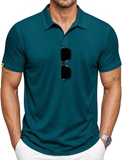 SCODI Mens Polo Shirts Short Sleeve Athletic Casual Golf Collared T-Shirt