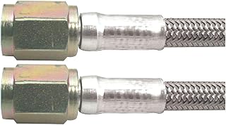 Allstar Performance Brake Hose, 6 in Long, 3 AN Hose, 3 AN Straight Female to 3 AN Straight Female, Braided Stainless, PTFE Lined, Each