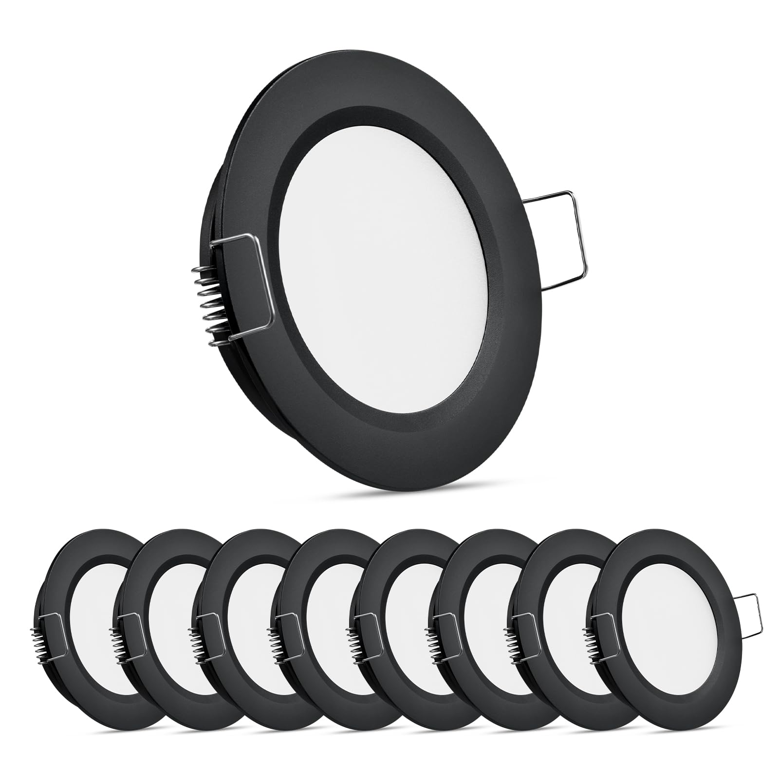 Obeaming 8 Pack 12 Volt LED Puck Light RV Recessed Mount Ceiling Light 2.75” 12V