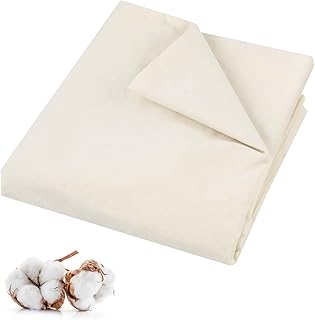 100% Cotton Muslin Fabric, 63 Inch X 2 Yards Unbleached Fabric by The Yard | Medium Weight, Easy Care, Fabric for Sewing Embroidery , Garments, Crafts Material, Apparel Cloth