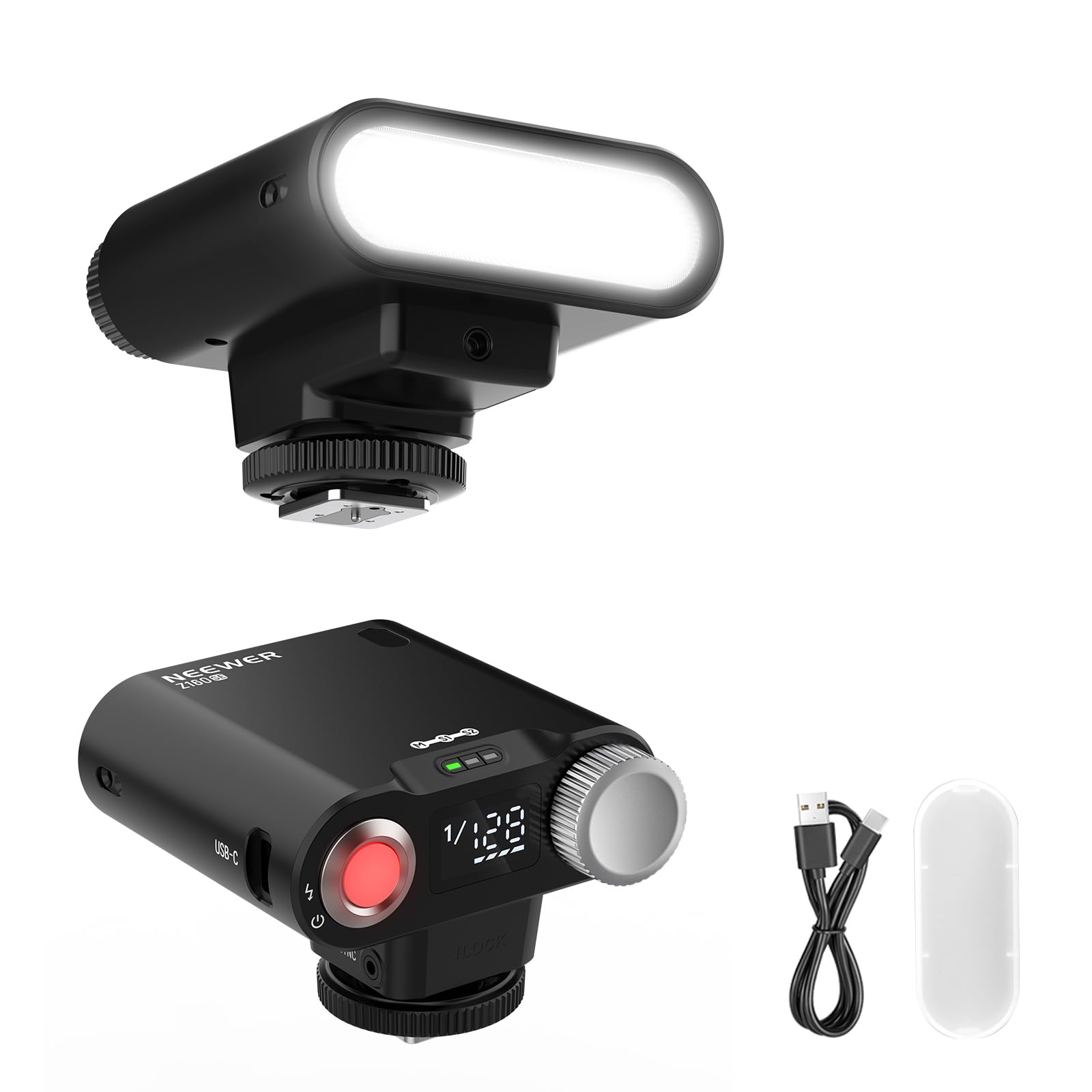 NEEWER Z160 SE Camera Flash, 20Ws GN15 6000±200K Speedlight, Manual 1/1-1/128 Po