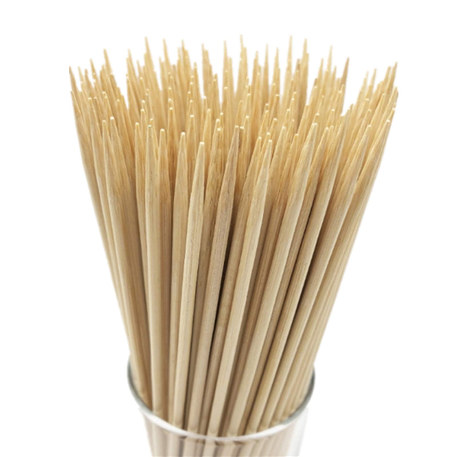 HOPELF 6" Natural Bamboo Skewers for BBQ，Appetiser，Fruit，Cocktail，Kabob，Chocolat