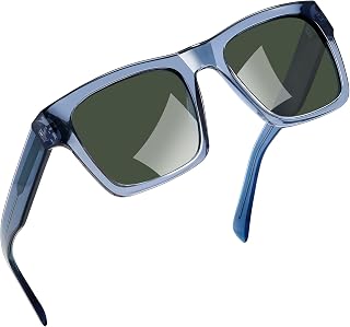 Joopin Acetat Rechteckige Sonnenbrille Herren Groß Polarisiert Retro UV400