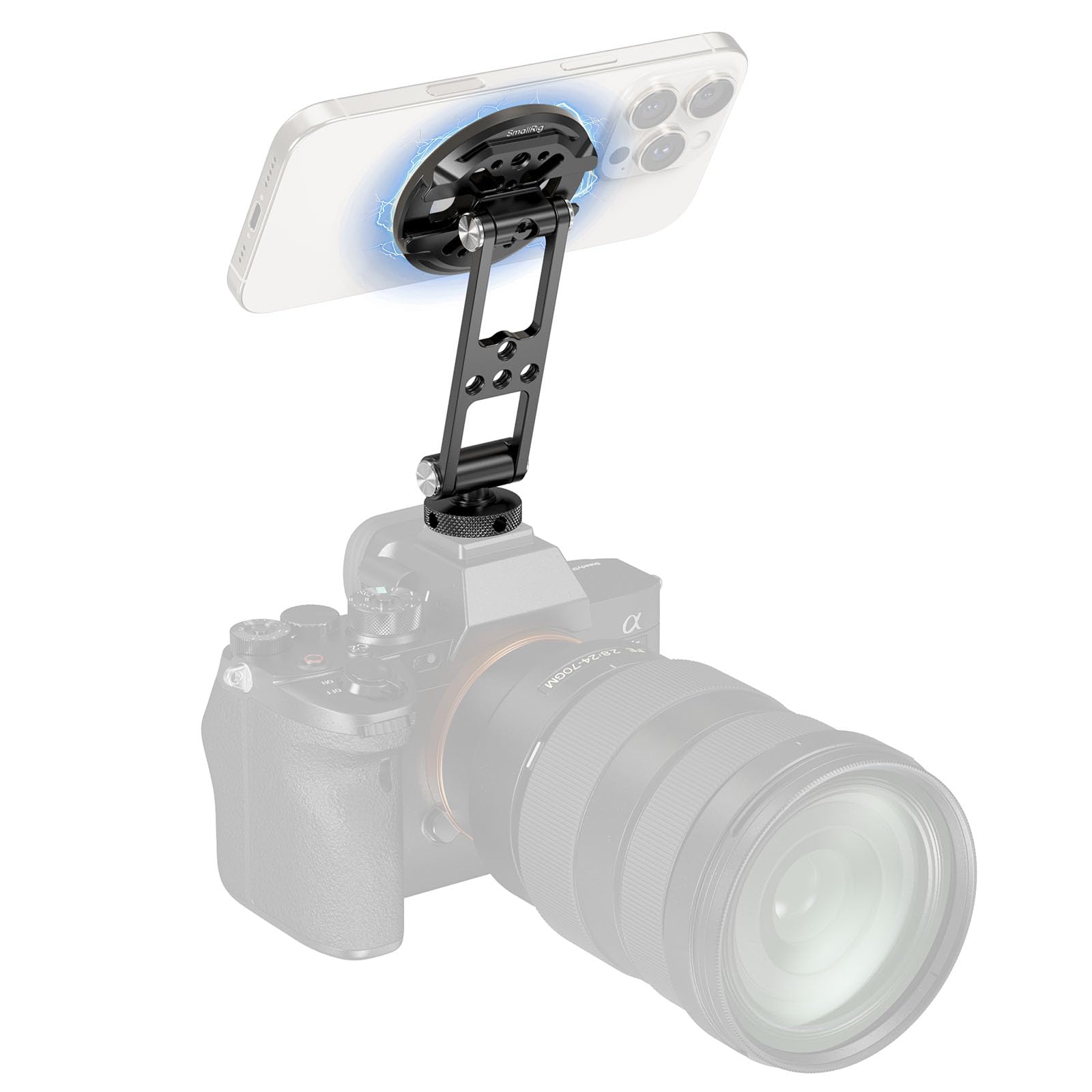 SMALLRIG Magnetic Metal Phone Mount with Cold Shoe Mount - 5156 | Magnetic Phone