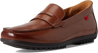 Marc Joseph New York Men's Casual Slip On Loafers, Cognac Nappa Leather, 41 EU Wide