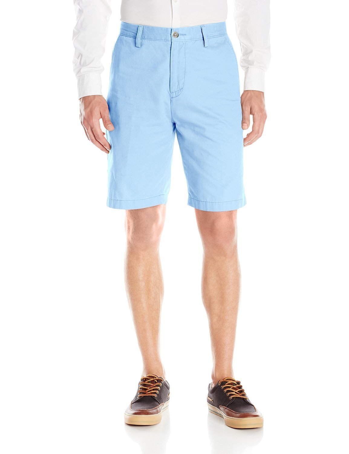 Nautica Cotton Twill Flat Front Chino Short Casual Shorts, Matte Men's