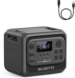 BLUETTI Elite 300 Portable Power Station with AC Cable 3014.4Wh 2400W LFP | 2400W (4800W Surge) , Smallest 3kWh Solar Generator for RV, Home Backup, Emergency, RV Power with TT-30 RV Port & 12V/30A DC