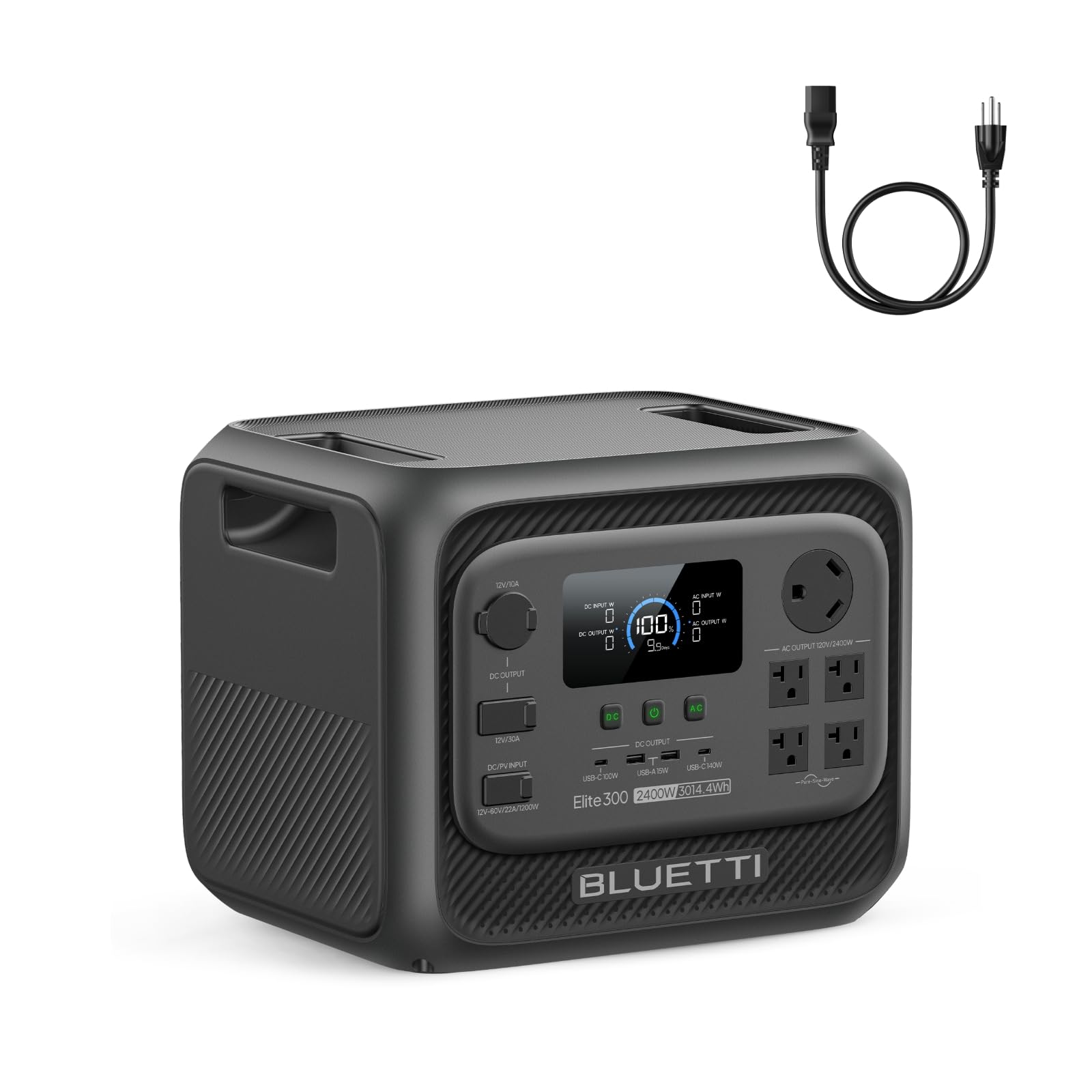 BLUETTI Elite 300 Portable Power Station with AC Cable 3014.4Wh 2400W LFP | 2400