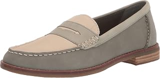 Sperry Women's Seaport Penny Loafer, Green TRI Tone, 5.5