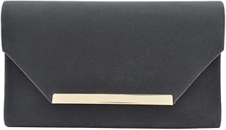 TrendsBlue Elegant Solid Color Velvet Clutch Evening Bag Handbag - Diff Colors