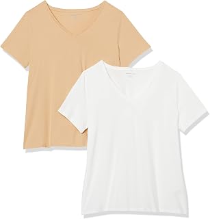 Amazon Essentials Women's Plus Size Short Sleeve V Neck T Shirt