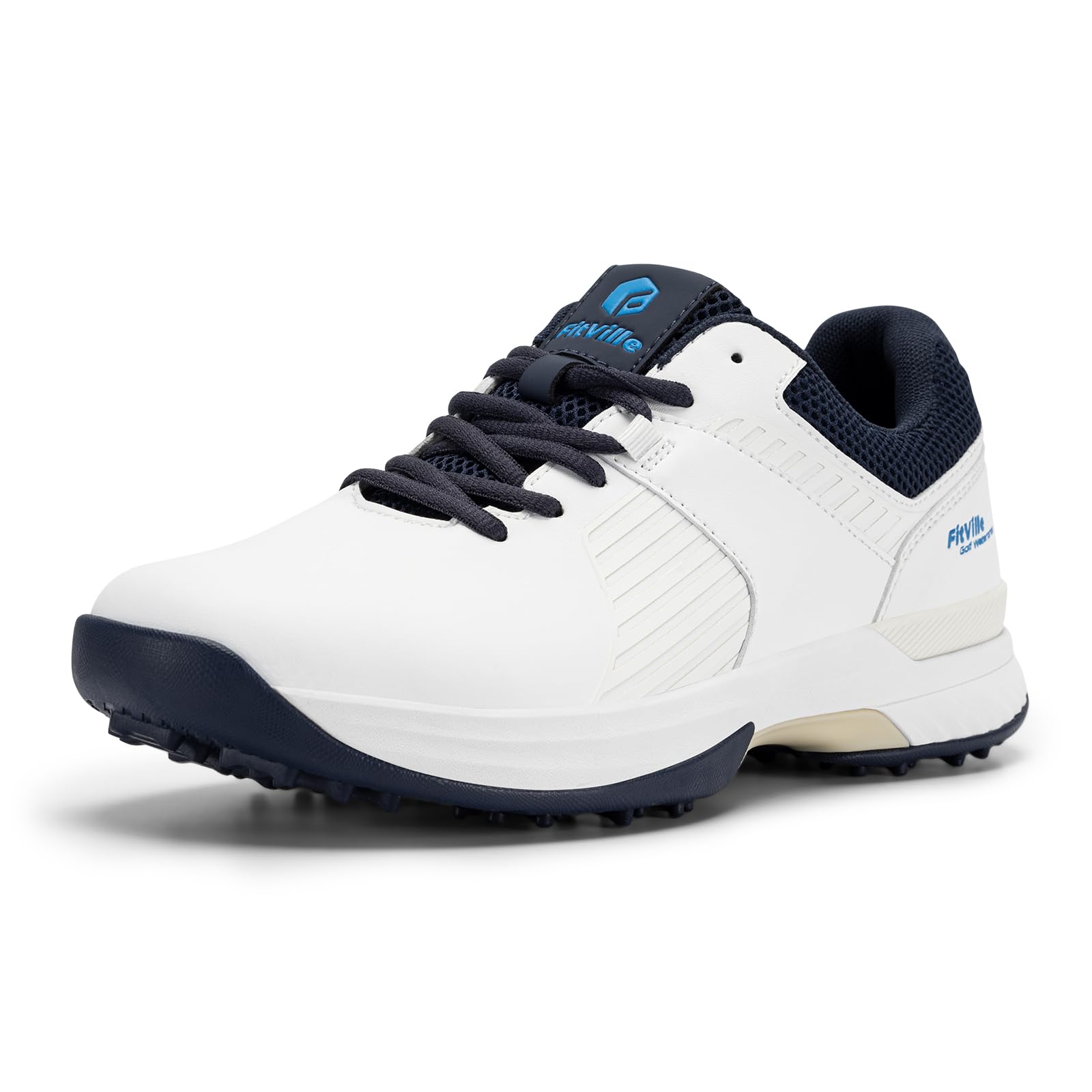 FitVille Herren SpeedEx Golfschuhe V4 Sneaker Extra Weit Walking Schuhe Leichte 
