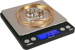 GemOro Platinum XP500 Extra-Precision Pocket Jewelry Scale, 500g x 0.01g | 500g capacity with 0.01g readability, extra-large platform and protective covers that double as weighing trays.