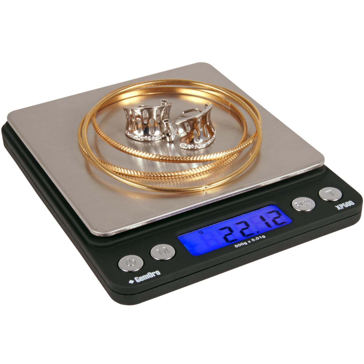 GemOro Platinum XP500 Extra-Precision Pocket Jewelry Scale, 500g x 0.01g | 500g 