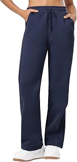WILLIT Ladies Fleece Lined Jogging Bottoms with Pockets Straight