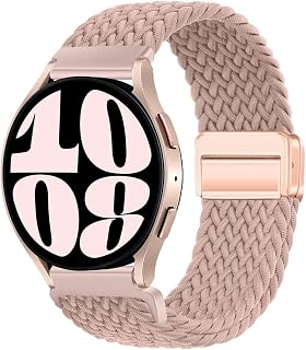 20mm 22mm Magnetic Braided Watch Bands for Samsung Galaxy Watch 7/6/5/4/FE 40mm 44mm/Watch 6&4 Classic 42mm 46mm 43mm 47mm/Watch 5 Pro 45mm/3 1.61 4 in/Active 2 nylon strap for