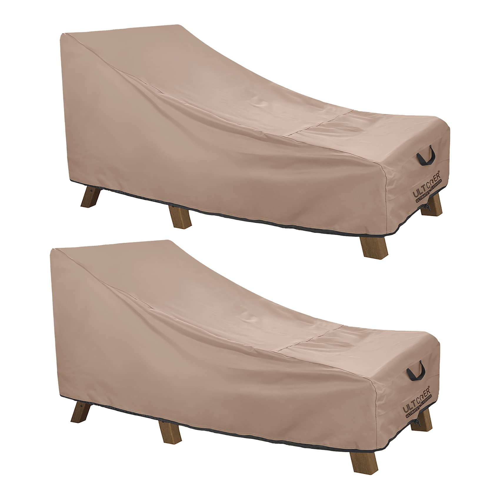 ULTCOVER Outdoor Chaise Lounge Cover 2 Pack, 80L x 28W x 30H in | Waterproof 600