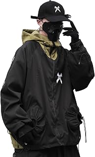 Niepce Inc Men's Grey Techwear Zip Up Windbreaker Jacket