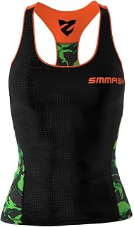 SMMASH Tank Top for Women, Top Sleeveless for Sports Outdoor OCR Cross Training Fitness Yoga Gym, Breathable Functional Shirt, Sports Top, Sports Shirt, Professional Sportswear